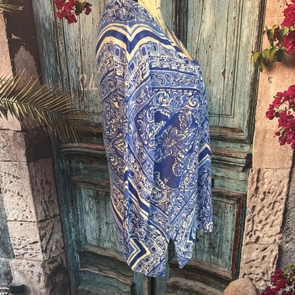 Lilly Pulitzer Jameson Linen Blue Crush Sweater, size xs/s, good used condition - Picture 4 of 8